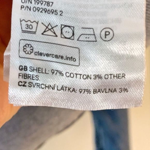 H&M Denim Ruffle Button Up Blouse - Picture 8 of 8